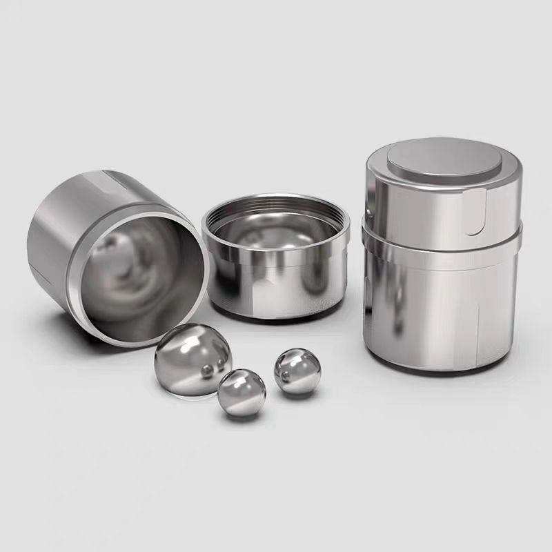 50ml不銹鋼球磨罐（高能振動(dòng)螺紋密封弧形底研磨罐）